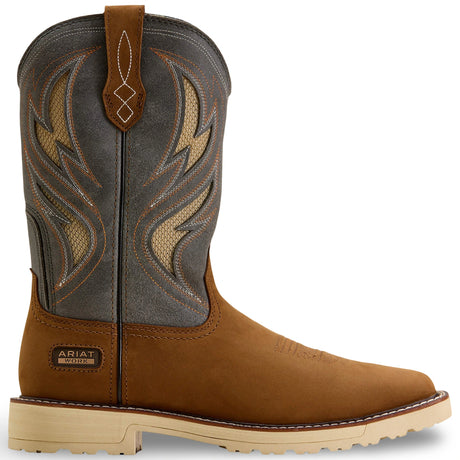 Ariat Activator VentTEK Wide Square Toe  Work Boot in Alamo Brown, side view