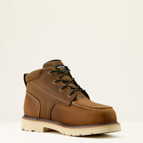 Ariat Rebar Lift Chukka MetGuard Composite Toe Work Boot in Distressed Brown, medial view
