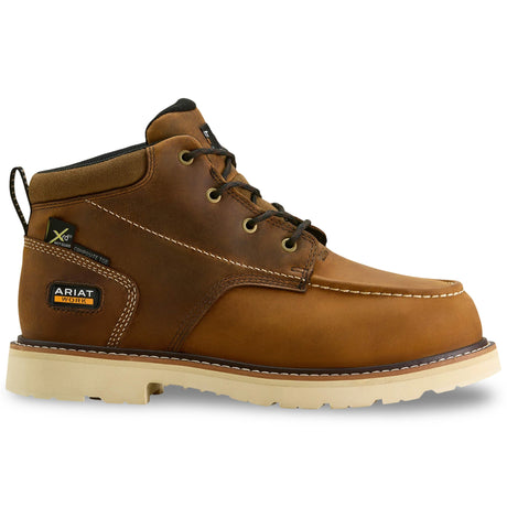 Ariat Rebar Lift Chukka MetGuard Composite Toe Work Boot in Distressed Brown, side view