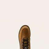 Ariat Rebar Lift Chukka MetGuard Composite Toe Work Boot in Distressed Brown, toe view