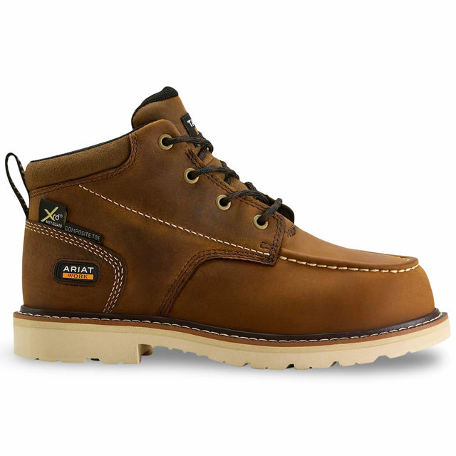 Ariat Rebar Lift Chukka MetGuard Composite Toe Work Boot in Distressed Brown, side view