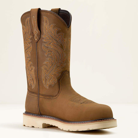 Ariat Activator Argo Waterproof Round Toe Composite Toe Work Boot in Distressed Brown, medial view