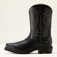 Ariat Ironside Square Toe Steel Toe Work Boot in Black Dragon Print, side view