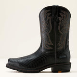 Ariat Ironside Square Toe Steel Toe Work Boot in Black Dragon Print, side view
