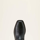 Ariat Ironside Square Toe Steel Toe Work Boot in Black Dragon Print, toe view