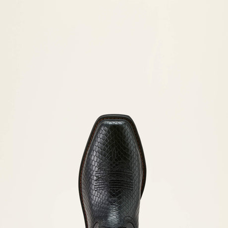 Ariat Ironside Square Toe Steel Toe Work Boot in Black Dragon Print, toe view