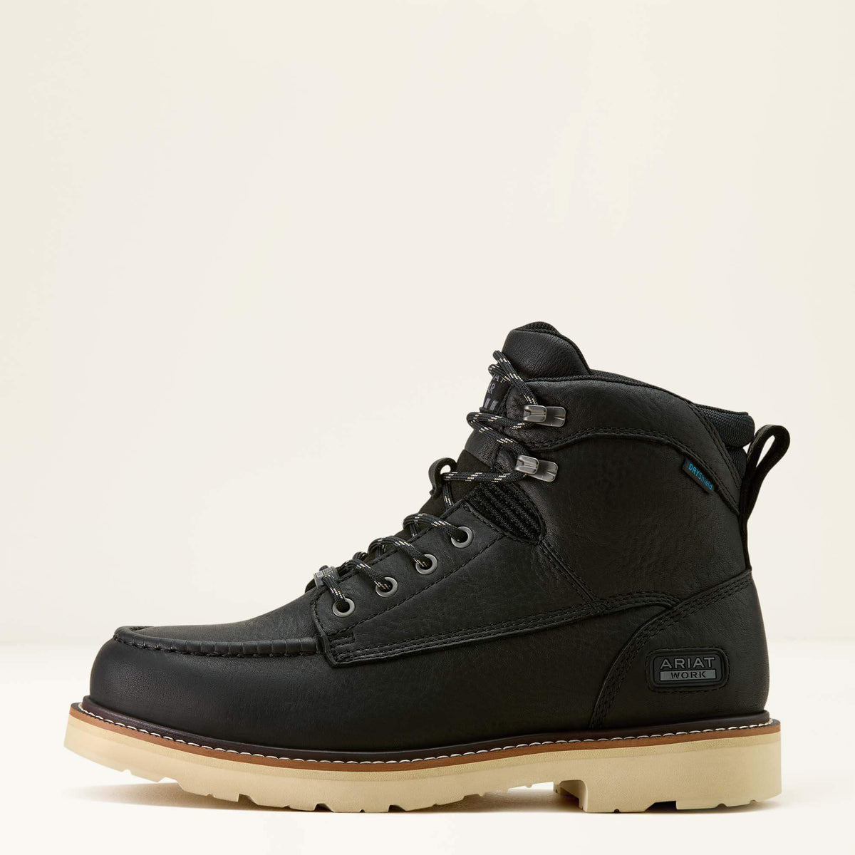 Ariat Rebar Lift 6" Waterproof Work Boot in Black, side view
