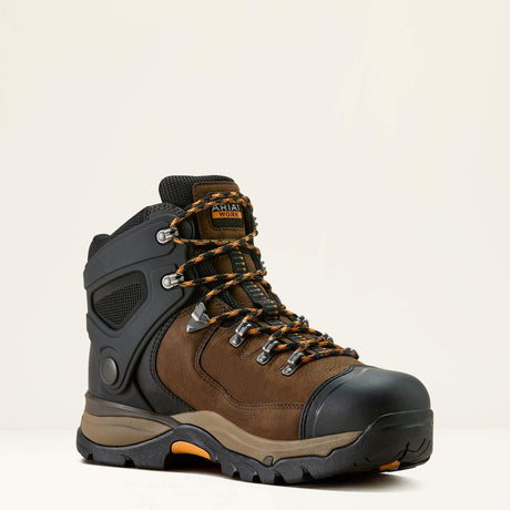 Ariat Endeavor 6" Waterproof Carbon Toe Work Boot in Rich Brown, medial view