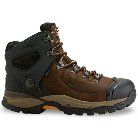 Ariat Endeavor 6" Waterproof Carbon Toe Work Boot in Rich Brown, side view