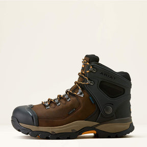 Ariat Endeavor 6" Waterproof Carbon Toe Work Boot in Rich Brown, side view