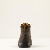 Ariat Edge Chukka 6" Waterproof Composite Toe Work Boot in Dark Brown, heel view