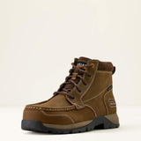 Ariat Edge Chukka 6" Composite Toe Work Boot in Dark Brown, three-quarter front view