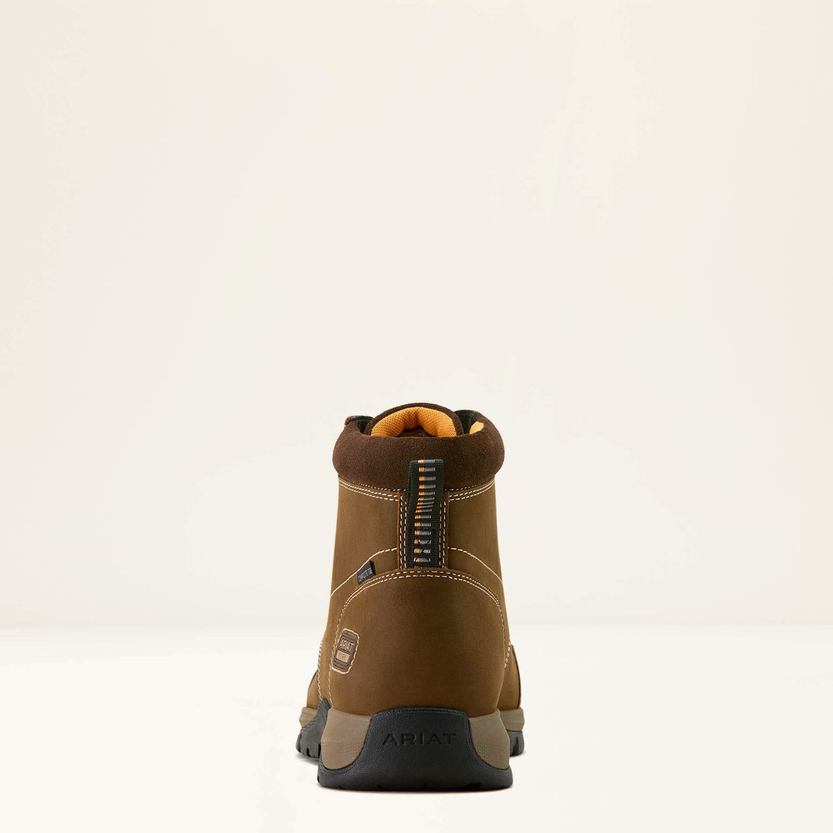 Ariat Edge Chukka 6" Composite Toe Work Boot in Dark Brown, heel view