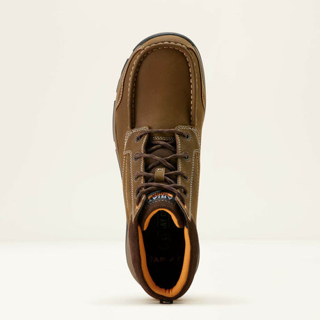 Ariat Edge Chukka 6" Composite Toe Work Boot in Dark Brown, toe view