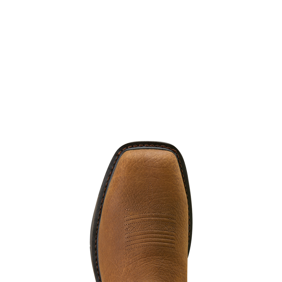 Ariat WorkHog XT Coil Wide Square Toe Carbon Toe Work Boot in Earth, toe view