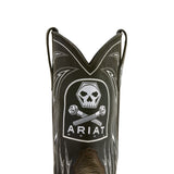 Ariat WorkHog XT Bolt Skull Waterproof Wide Square Toe Carbon Toe Work Boot in Iron Coffee, detail01 view