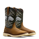 Ariat Activator Live Free Wide Square Toe  Work Boot in Distressed Brown, pair view