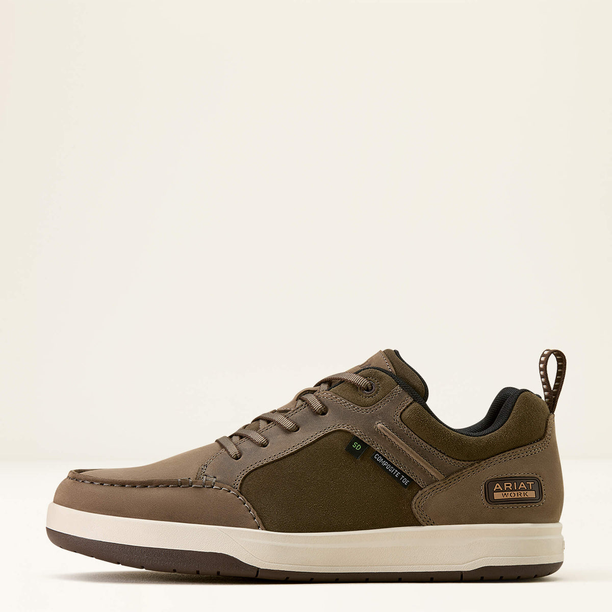 Ariat Outmatch Static Dissipative Composite Toe Work Shoe in Grey, side view