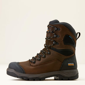 Ariat Turbo Duratread 8" Waterproof  Work Boot in Rich Brown, side view