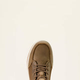 Ariat Outmatch Composite Toe Work Shoe in Brown Bomber, toe view