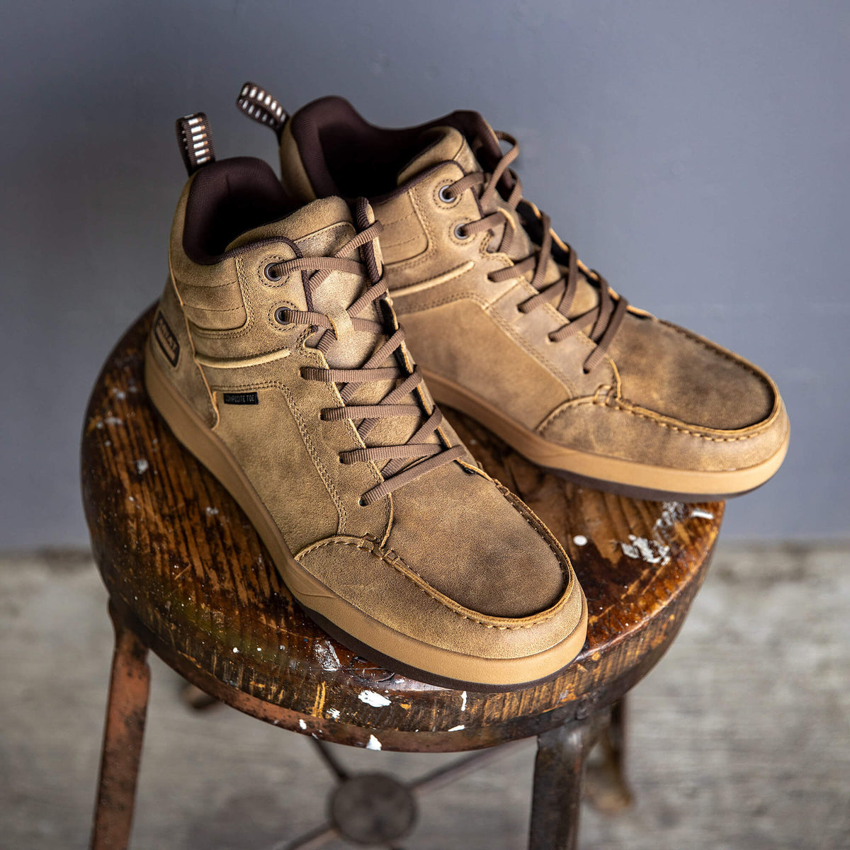 Ariat Outmatch Mid Composite Toe Work Shoe in Brown Bomber, additional view