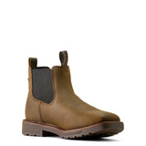 Ariat Activator Chelsea Waterproof Wide Square Toe  Work Boot in Rye Brown, medial view