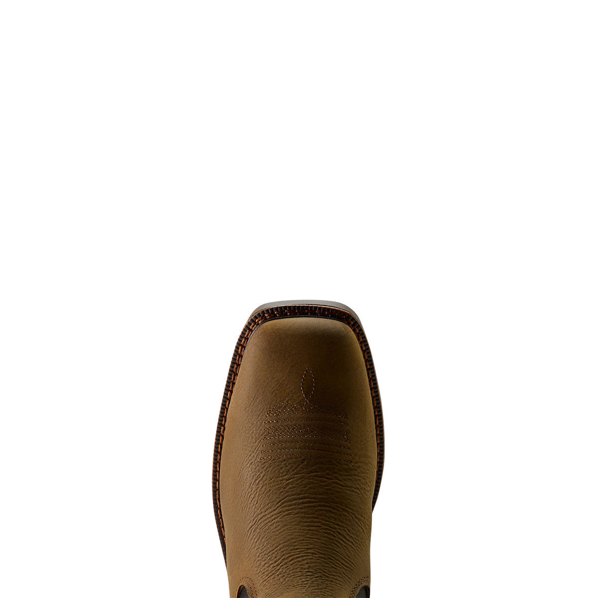 Ariat Activator Chelsea Waterproof Wide Square Toe  Work Boot in Rye Brown, toe view