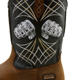 Ariat Activator Live Free Wide Square Toe Steel Toe Work Boot in Distressed Brown, detail01 view