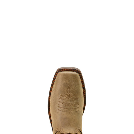 Ariat Activator Wide Square Toe  Work Boot in Brown Bomber, toe view