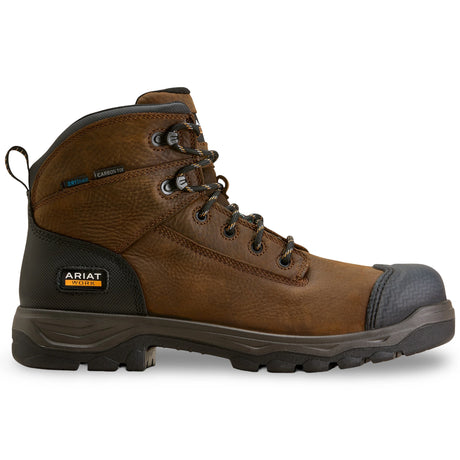 Ariat Turbo Duratread CSA 6" Waterproof Carbon Toe Work Boot in Rich Brown, side view