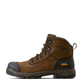 Ariat Turbo Duratread CSA 6" Waterproof Carbon Toe Work Boot in Rich Brown, side view