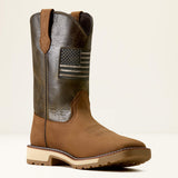 Ariat Activator Patriot Wide Square Toe  Work Boot in Alamo Brown, medial view