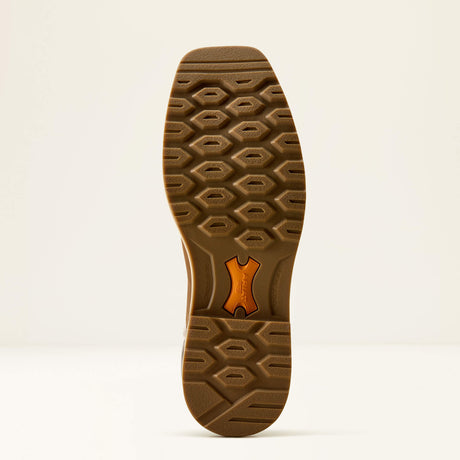 Ariat Activator Patriot Wide Square Toe  Work Boot in Alamo Brown, sole view