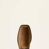 Ariat Activator Patriot Wide Square Toe  Work Boot in Alamo Brown, toe view
