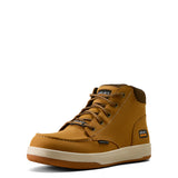 Ariat Outmatch Mid Composite Toe Work Shoe in Wheat, three-quarter front view