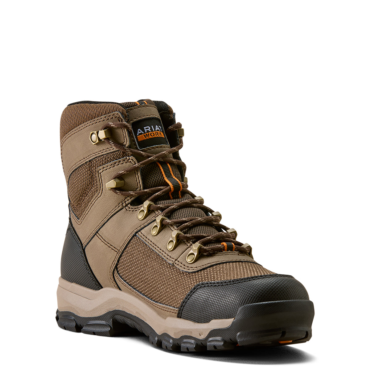Ariat Stryker Neo 6" Waterproof  Work Boot in Light Bark, medial view
