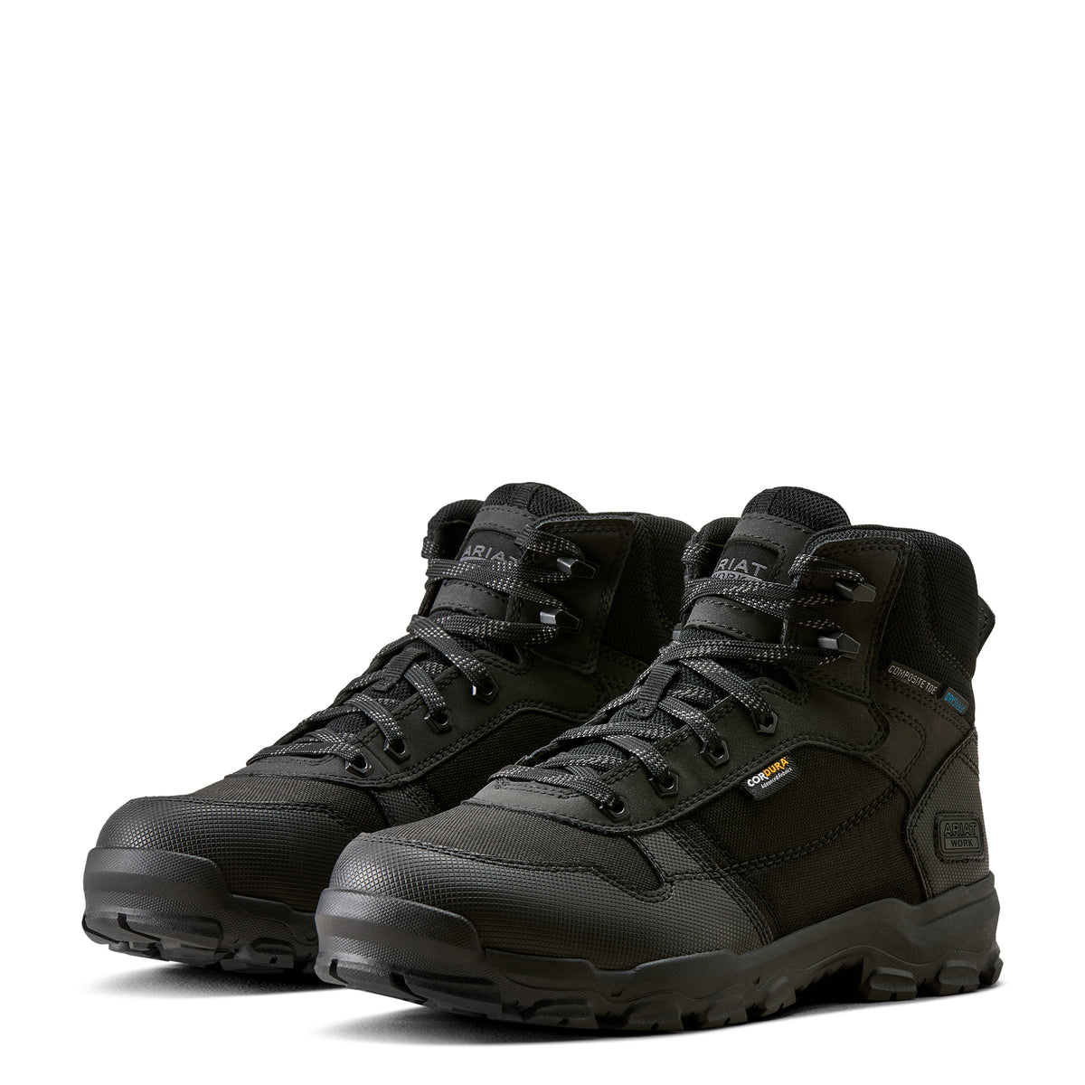 Ariat Stryker Neo Waterproof Composite Toe Work Boot in Black, pair view