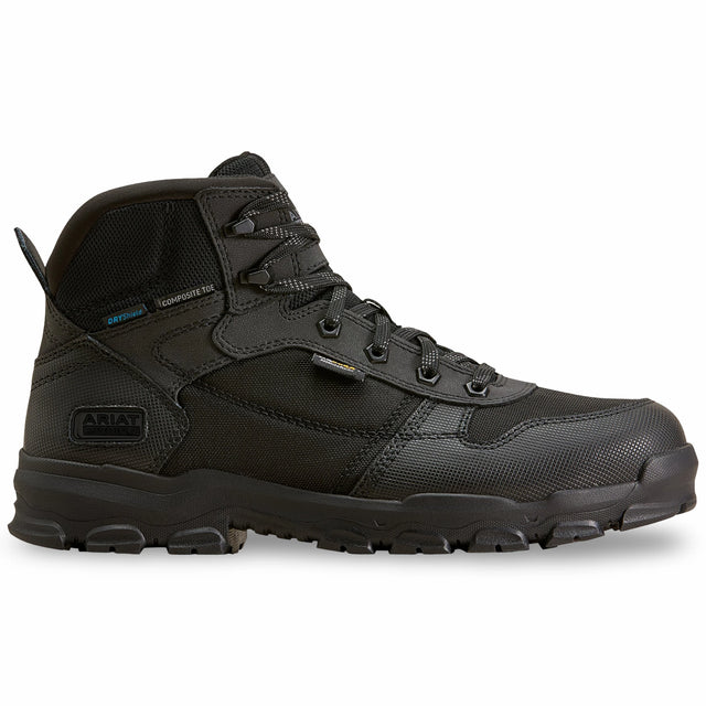 Ariat Stryker Neo 5-inch waterproof composite toe work boot in Black, style 10080448, side view