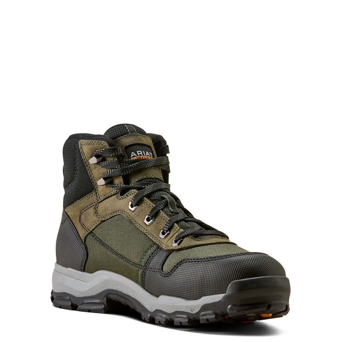 Ariat Stryker Neo Waterproof Composite Toe Work Boot in Burnt Olive, medial view
