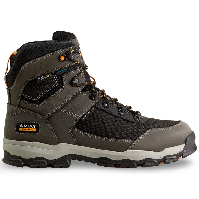 Ariat Stryker Neo 6-inch waterproof composite toe work boot in Oil Slick, style 10080451, side view