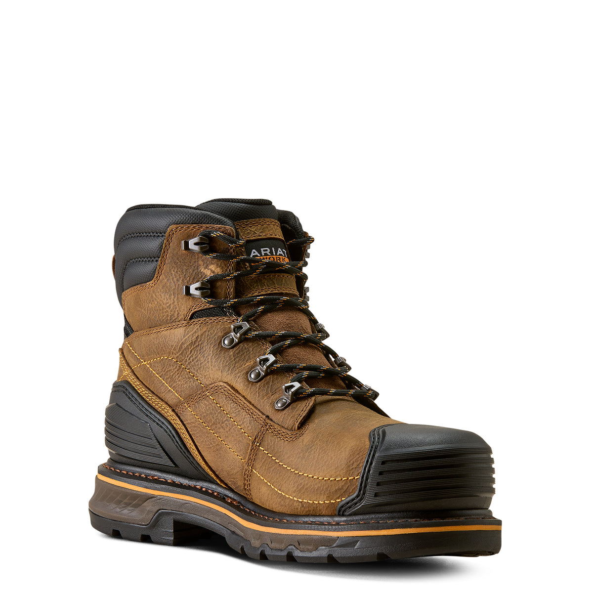 Ariat Stump Jumper 6" Waterproof Composite Toe Work Boot in Rye Brown, medial view