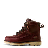 Ariat women's Rebar Lift 6-inch soft toe work boot in Cranberry, style 10080477, side view