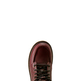 Ariat Rebar Lift Work Boot in Cranberry, toe view