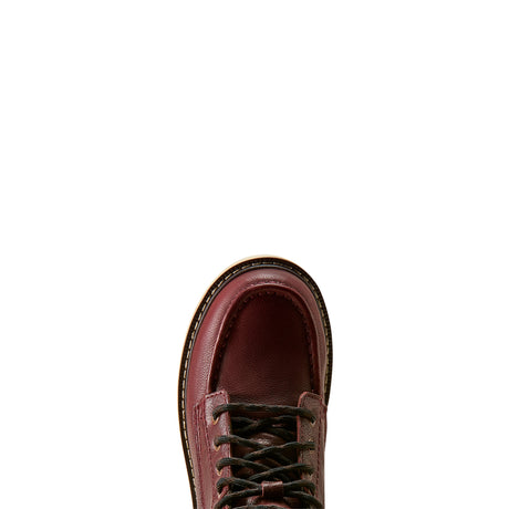 Ariat Rebar Lift Work Boot in Cranberry, toe view