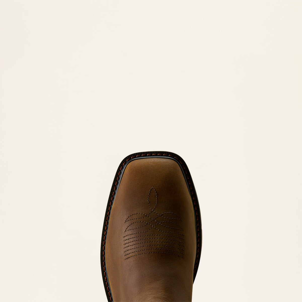 Ariat Groundwork Wide Square Toe Steel Toe Work Boot in Brown, toe view