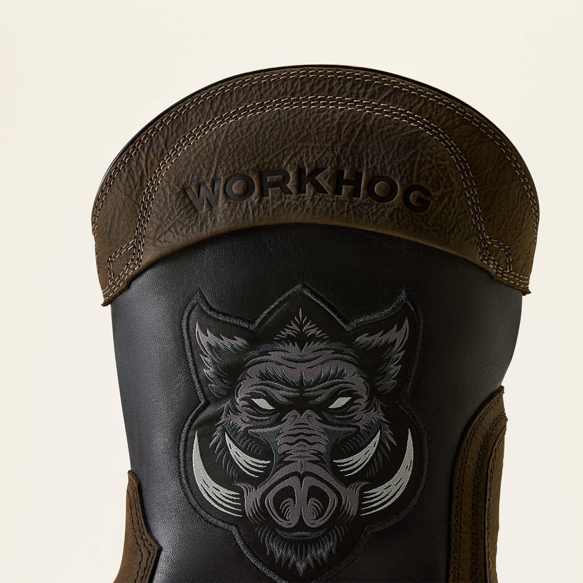 Ariat WorkHog Full Boar Waterproof Wide Square Toe Composite Toe Work Boot in Iron Coffee, additional view