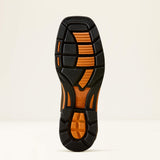 Ariat WorkHog Full Boar Waterproof Wide Square Toe Composite Toe Work Boot in Iron Coffee, sole view