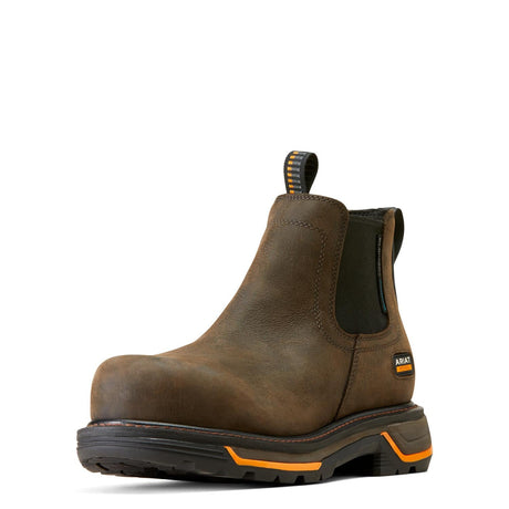 Ariat-Big Rig Chelsea Waterproof Composite Toe Work Boot Iron Coffee-10042544-Steel Toes-2