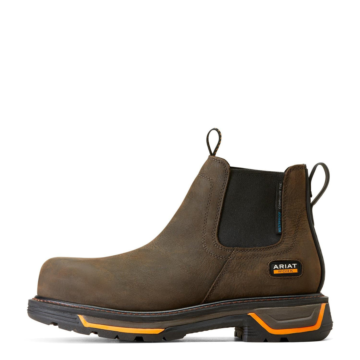 Ariat-Big Rig Chelsea Waterproof Composite Toe Work Boot Iron Coffee-10042544-Steel Toes-5