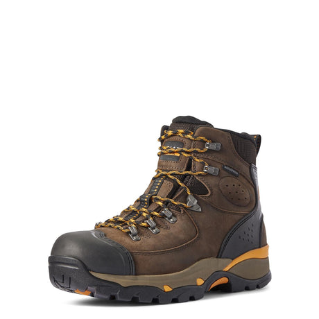 Ariat-Endeavor 6in Waterproof Work Boot Chocolate Brown-10031659-Steel Toes-1